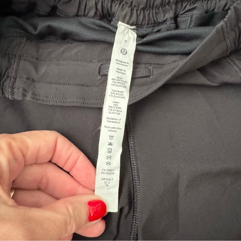 Lululemon Black Hotty Hot - 4” - Picture 2 of 4